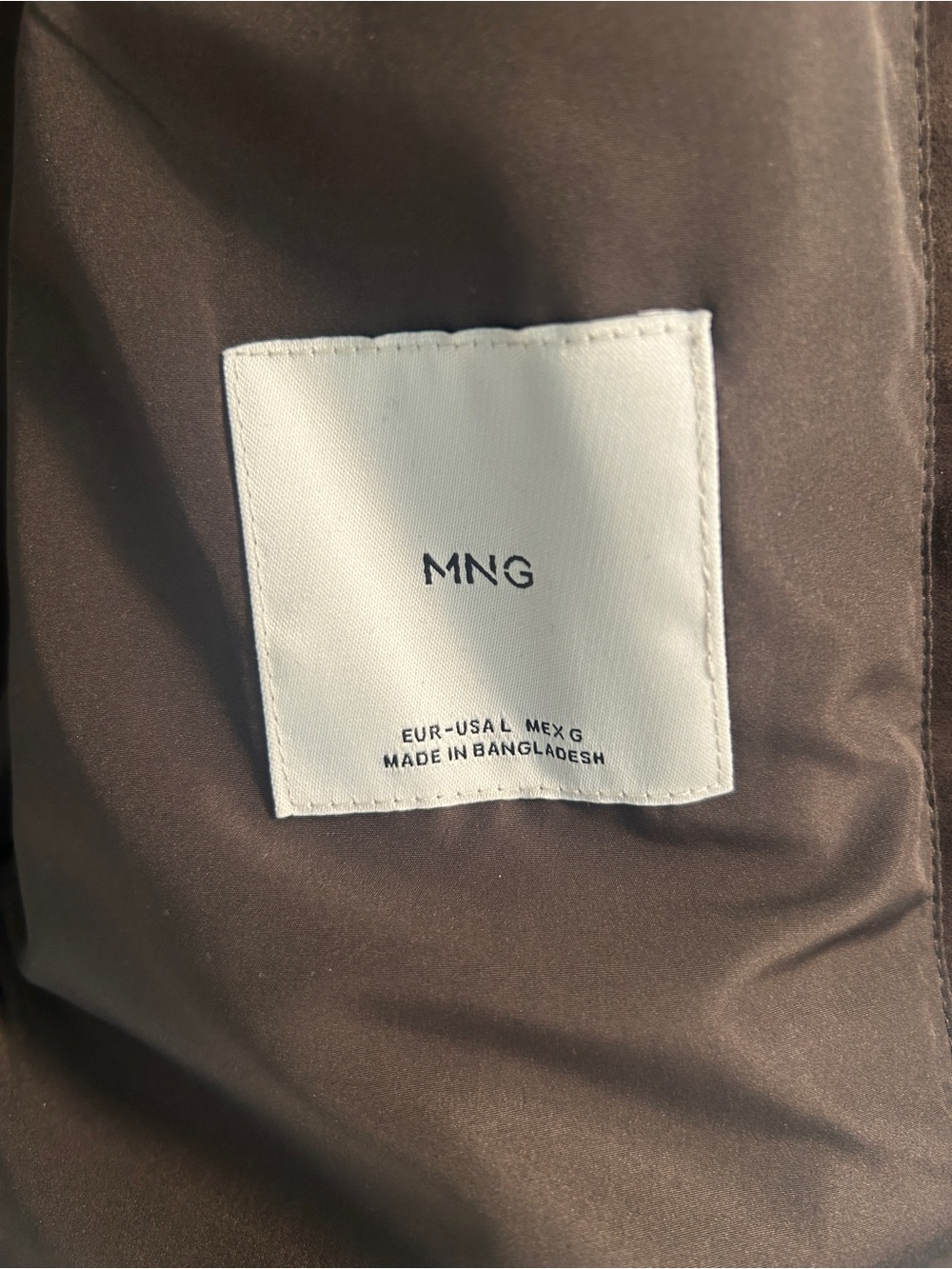Mango Men's Dark Brown Faux suede zip-up jacket - Picture 3 of 3